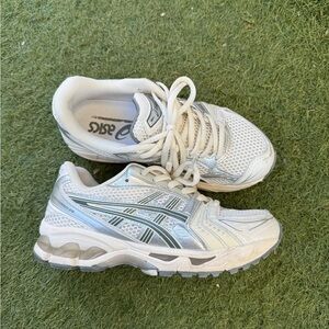 Asics Women's White and Gray Running Shoes